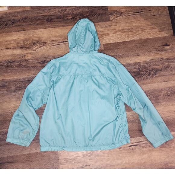 Vintage Lacoste Pullover Windbreaker Jacket Teal Green Half-Zip Hooded Men’s L - Picture 3 of 15